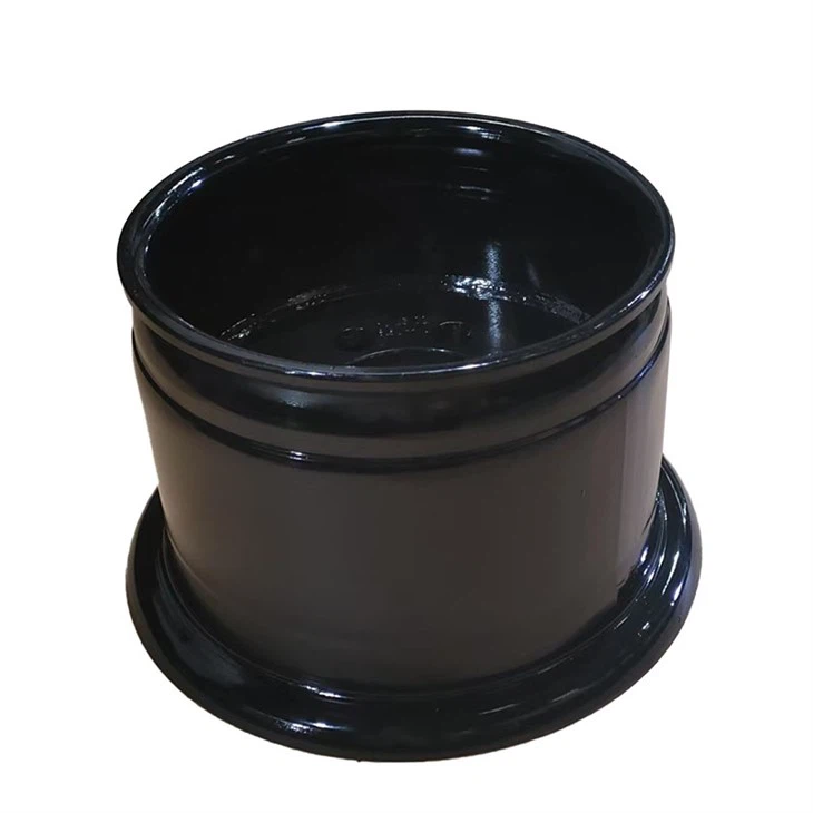 Black Painting 5.00F-10 Forklift Truck 4PC Wheel Rim For Assembling 6.5-10 Tyre